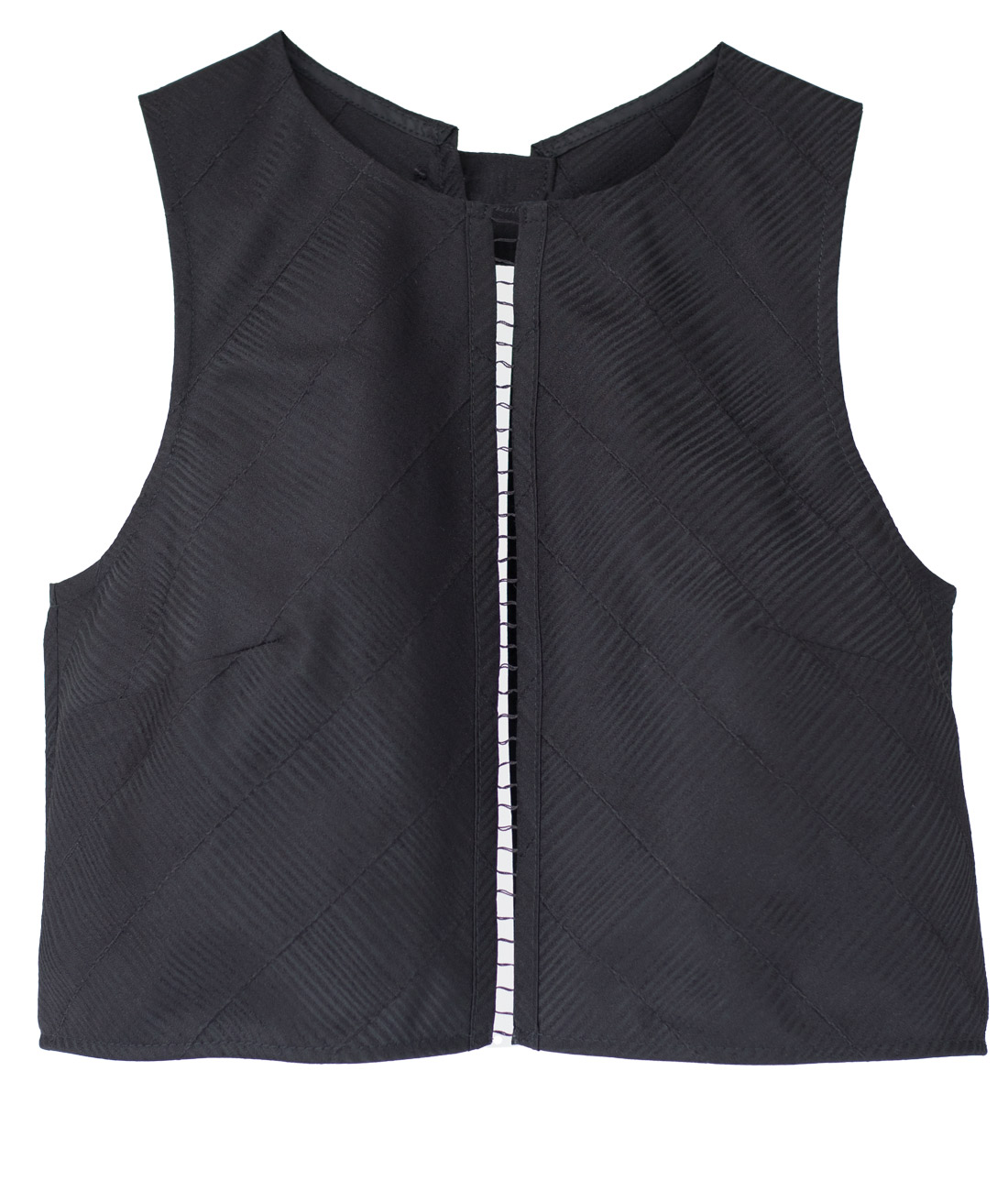black crop top vest women's ANNIT | Altendorfer Studios